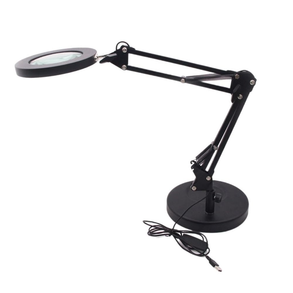Desktop Clip with LED Light Three Lighting Modes Brightness Adjustable Magnifying Glass