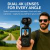 Acuvar 4K Pocket Vlogging Camera with Dual Front & Rear Cameras, 3-Axis Gimbal Stabilizer, Handheld Portable Video Camera with WiFi, Split-Screen LCD, Face Tracking, 270 Rotation & 64GB SD Card view 2