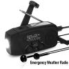 Zunate Emergency Weather Radio, 6000mAh Solar Hand Crank Radio with LED Flashlight, AM FM WB Rechargeable Portable Weather Alert Radio for Home Camping and Outdoor Use (Black) view 2