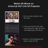 Yoidesu DLP Link 3D Glasses, 144Hz Rechargeable Active Shutter Eyewear with Light Valve LCD Lenses for 2500 3000 Pro 3500 Pro 3D Projectors, 40H Playtime 8m Range 178 Viewing Angle view 2