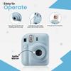 FUJIFILM INSTAX Mini 12 Holiday Bundle 2025 | with Extra Instax Mini Film + 4 Pk AA Batteries & Sunshine Photo Microfiber Cleaning Cloth (10 Items) (20 Sheets, Pastel Blue) view 3