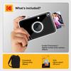 Kodak Printomatic+ Instant Print Digital Camera Starter Bundle + Carrying Case + Zink 20pk Sticky-Back Photo Paper - 10MP, Full-Color Photos, GB LED Status Indicator - Black view 2
