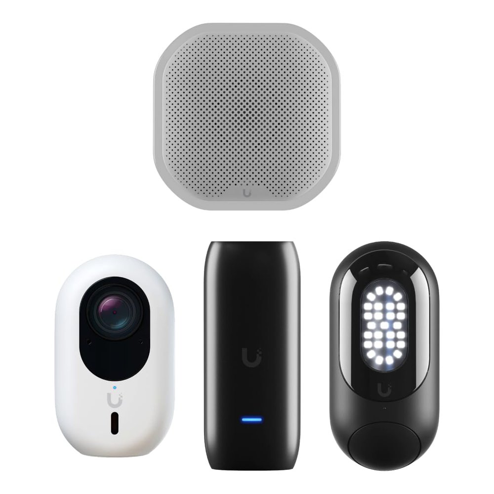 Future Home Automation Kit (UP-AI-Port + UVC-G6-INST + UP-Floodlight + UIS-Siren) - AI Port + G6 Instant Camera + Floodlight + Siren PoE | Intelligent Security & Automation Bundle