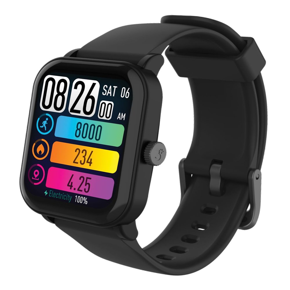 3Plus Cruz+ Smartwatch with Built-in GPS/ 1.72" HD Display/Make & Answer Calls/ 25+ Workout Modes/Heart Rate/Blood Oxygen/Sleep Monitoring/IP68 Water Resistance/iOS and Android