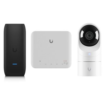 Smart Apartment Pro (Flex + UP-AI-Port + UVC-G5-Flex) Flex PoE Switch + AI Port + G5 Flex Camera | Automated Living & Security Bundle