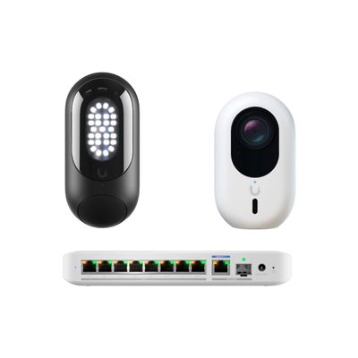 Smart Hybrid Kit (Flex-2.5G + UVC-G6-INST + UP-Floodlight) - Flex 2.5G Switch + G6 Instant Camera + Floodlight | Network, Security & Lighting Bundle