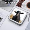 MUSM Cute Black Goat Animal CD Case, 40 Capacity CD/DVD Case Holders Large Storage Disc Wallet Bag Wallet Hard Plastic DVD Disc Cases Storage Binder for Car Home Office Travel view 4