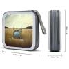 Music Drum in Field CD Case, 40 Capacity CD/DVD Case Holders Large Storage Disc Wallet Bag Wallet Hard Plastic DVD Disc Cases Storage Binder for Car Home Office Travel view 2