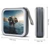 MUSM Swimming African Elephant CD Case, 40 Capacity CD/DVD Case Holders Large Storage Disc Wallet Bag Wallet Hard Plastic DVD Disc Cases Storage Binder for Car Home Office Travel view 2