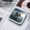 MUSM Swimming African Elephant CD Case, 40 Capacity CD/DVD Case Holders Large Storage Disc Wallet Bag Wallet Hard Plastic DVD Disc Cases Storage Binder for Car Home Office Travel view 4