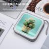 MUSM Cactus Flower Pot CD Case, 40 Capacity CD/DVD Case Holders Large Storage Disc Wallet Bag Wallet Hard Plastic DVD Disc Cases Storage Binder for Car Home Office Travel view 4