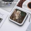 MUSM Wildlife Animal Owl CD Case, 40 Capacity CD/DVD Case Holders Large Storage Disc Wallet Bag Wallet Hard Plastic DVD Disc Cases Storage Binder for Car Home Office Travel view 4