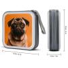 MUSM A Pug CD Case, 40 Capacity CD/DVD Case Holders Large Storage Disc Wallet Bag Wallet Hard Plastic DVD Disc Cases Storage Binder for Car Home Office Travel view 2