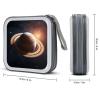 MUSM Saturn Ring Planet CD Case, 40 Capacity CD/DVD Case Holders Large Storage Disc Wallet Bag Wallet Hard Plastic DVD Disc Cases Storage Binder for Car Home Office Travel view 2
