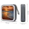 MUSM Evening Beach Sea Water CD Case, 40 Capacity CD/DVD Case Holders Large Storage Disc Wallet Bag Wallet Hard Plastic DVD Disc Cases Storage Binder for Car Home Office Travel view 2