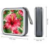 MUSM Hibiscus Flower CD Case, 40 Capacity CD/DVD Case Holders Large Storage Disc Wallet Bag Wallet Hard Plastic DVD Disc Cases Storage Binder for Car Home Office Travel view 2