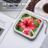 MUSM Hibiscus Flower CD Case, 40 Capacity CD/DVD Case Holders Large Storage Disc Wallet Bag Wallet Hard Plastic DVD Disc Cases Storage Binder for Car Home Office Travel view 4