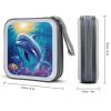 MUSM Cute Dolphin CD Case, 40 Capacity CD/DVD Case Holders Large Storage Disc Wallet Bag Wallet Hard Plastic DVD Disc Cases Storage Binder for Car Home Office Travel view 2