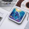 MUSM Cute Dolphin CD Case, 40 Capacity CD/DVD Case Holders Large Storage Disc Wallet Bag Wallet Hard Plastic DVD Disc Cases Storage Binder for Car Home Office Travel view 4