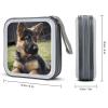 MUSM German Shepherd Puppy CD Case, 40 Capacity CD/DVD Case Holders Large Storage Disc Wallet Bag Wallet Hard Plastic DVD Disc Cases Storage Binder for Car Home Office Travel view 2