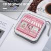 MUSM Ice Cream Store Pink CD Case, 40 Capacity CD/DVD Case Holders Large Storage Disc Wallet Bag Wallet Hard Plastic DVD Disc Cases Storage Binder for Car Home Office Travel view 4