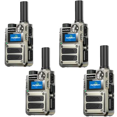 [5000+ Miles Range] Unlimited Range Walkie Talkies 4G LTE Long Range with Nationwide & Global Range via Free SIM Card,SOS Alert Poc Radios for Hiking,Truck Fleet,Construction site4 Pack