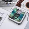 MUSM Cute Sea Animal Manatee CD Case, 40 Capacity CD/DVD Case Holders Large Storage Disc Wallet Bag Wallet Hard Plastic DVD Disc Cases Storage Binder for Car Home Office Travel view 4
