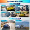 1080P Mirror Dash Cam, 12" 4 Channel Front and Rear Inside View Mirror Camera Mirror Dash Cam with GPS,Night Vision,G-Sensor,Parking Assistance,APP Control,Parking Monitor,Waterproof Backup Camera view 3