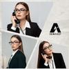 IGnaef Women Office-Siren Blue Light Blocking Glasses with Non Prescription Clear Lenses Y2K Rectangle Bayonetta Style view 2