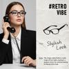 IGnaef Women Office-Siren Blue Light Blocking Glasses with Non Prescription Clear Lenses Y2K Rectangle Bayonetta Style view 3