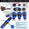 ZBLZGP TY24 6 Pin Waterproof Connector, Solder-Free Screw-Connection Panel Mount Male Female Plug Socket, Quick-Disconnect for Power view 4