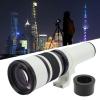 500mm F6.3 Telephoto Lens, Fixed Focus Prime with T2 EOSM Adapter, Black - Superior Optical Design, Manual Focus Precision, Ideal for Wildlife and Bird Photography (White) view 2