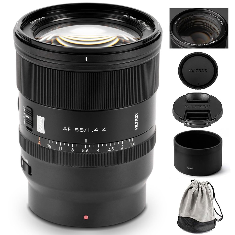 VILTROX 85mm F1.4 Pro Z Full Frame Lens for Nikon Z, Auto Focus Large Aperture Medium Telephoto with HyperVCM Motor Lens for Nikon Z-Mount Z30 Z50 Z50II ZFC Z5 Z5II Z6 Z6II Z6III Z7 Z7II Z8 Z9 ZF ZR