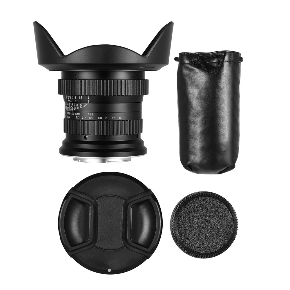 15mm f4.0 Macro Lens, 120 Degree Wide Angle, Full Frame - C Compatible - Ultra Wide Angle, Optical Multilayer Coating, Landscape and Sports Photography