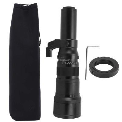 500mm F6.3 Manual Focus Telephoto Lens, Alloy Structure, MC Coating - Ultra Long Fixed Focus, Accurate Achromatic Refraction, Sports and Wildlife Photography (Black)