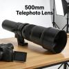 500mm F6.3 Manual Focus Telephoto Lens, Alloy Structure, MC Coating - Ultra Long Fixed Focus, Accurate Achromatic Refraction, Sports and Wildlife Photography (Black) view 4