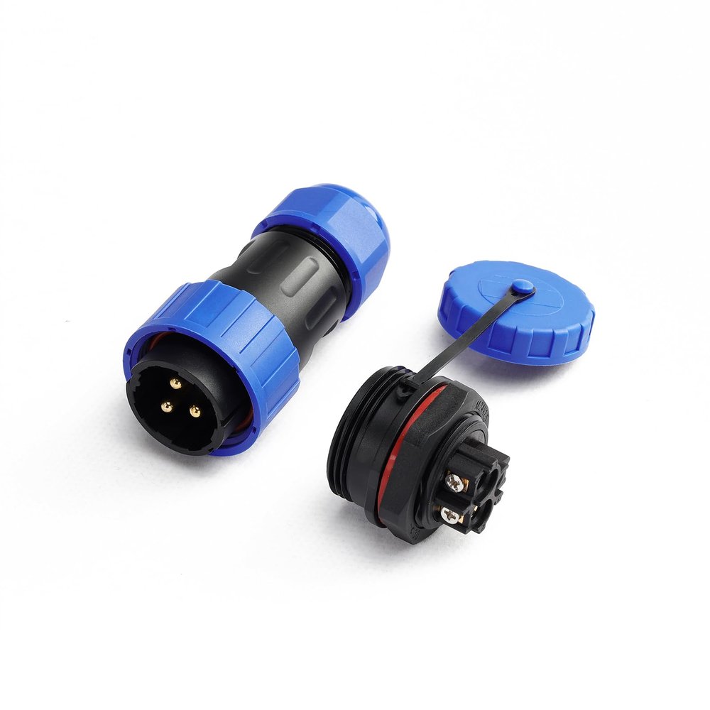 ZBLZGP TY24 3 Pin Solderless Wire Connector, 32A Current Options, -25~85 Temp Range for Outdoor Security Cameras & Solar Inverters