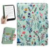 HoYiXi Universal Case for 6.8-7'' Kindle eReader Compatible with Paperwhite/Pocketbook and Tolino/Kobo Clara 2E/Kobo Clara HD,6.8" -7'' eReader Protective Cover with Built-in Card Slot,Flower view 1