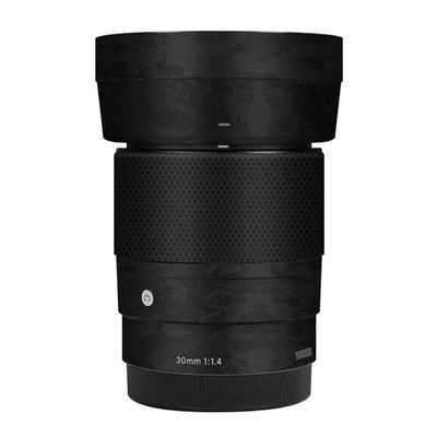 30 1.4 E Camera Lens Skin Accessories Vinyl Wrap Body Protective Film Sticker for Sigma 30mm F1.4 DG DN fit for Sony E Mount Camera Protector Decals (Knight Black)
