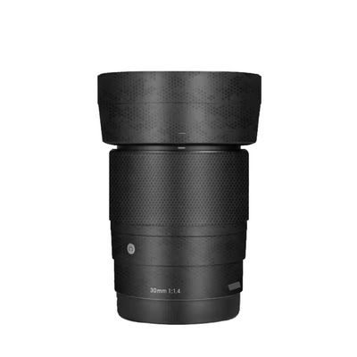 30 1.4 E Camera Lens Skin Accessories Vinyl Wrap Body Protective Film Sticker for Sigma 30mm F1.4 DG DN fit for Sony E Mount Camera Protector Decals (Mamba Black)