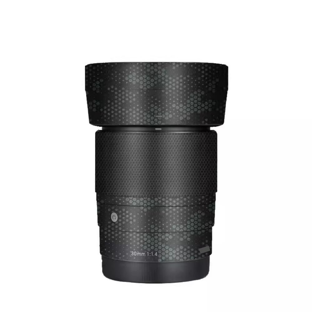 30 1.4 E Camera Lens Skin Accessories Vinyl Wrap Body Protective Film Sticker for Sigma 30mm F1.4 DG DN fit for Sony E Mount Camera Protector Decals (Mamba Green)