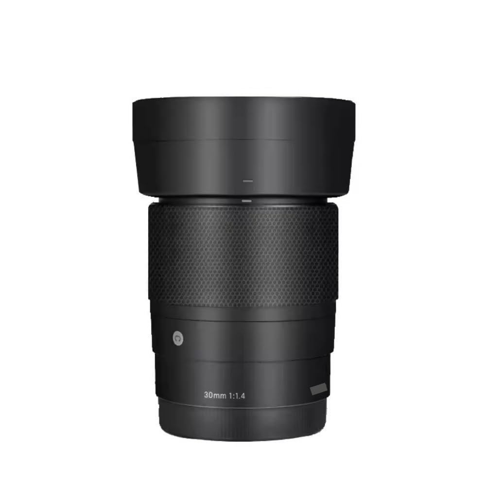 30 1.4 E Camera Lens Skin Accessories Vinyl Wrap Body Protective Film Sticker for Sigma 30mm F1.4 DG DN fit for Sony E Mount Camera Protector Decals (Matte Black)