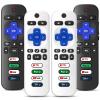 4 Pack Replacement Remote Control Only for Roku TV, Compatible with All TCL/Hisense/Onn/Sharp/Philips / (Not for Roku Stick, Box or Speaker)(Obsidian Black&Glacier White) view 1