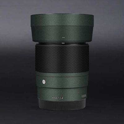 30 1.4 E Camera Lens Skin Accessories Vinyl Wrap Body Protective Film Sticker for Sigma 30mm F1.4 DG DN fit for Sony E Mount Camera Protector Decals (Turquoise Green)