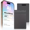WearMinds AI Voice Recorder, NoteCard Voice Recorder, App Control, Real Time Transcribe & Summarize with 30 Pro Templates, Multi-Language, Deep AI Analysis for Meetings/Class/Lectures (Deep Gray) view 1