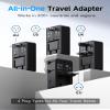 Universal Travel Adapter, 2026 Ultra-Slim 25W PD Fast Charger, 4-Port (1 AC/1 USB-A/2 USB-C) International Power Adapter, Worldwide Plug Adapter for EU/UK/AU/Asia, Travel Essentials for 200+ Countries view 2