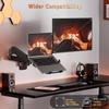 PUTORSEN Monitor and Laptop Wall-Mount - Full Motion 2-in-1 Monitor Arm Fits Max 32" Screen and 18" Laptop, Holds up to19.8lbs, Detachable Laptop Tray with Adjustable Slide Clamp, VESA 75x75/100x100 view 2