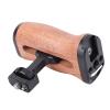 LAISANIM Camera Wooden Side Handle with Cold Shoe Port and 1/4in Screw Hole, Flexible Disassembly and Assembly, Tight Connection for DSLR Camera Cage, Universal Fit view 2