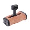LAISANIM Camera Wooden Side Handle with Cold Shoe Port and 1/4in Screw Hole, Flexible Disassembly and Assembly, Tight Connection for DSLR Camera Cage, Universal Fit view 3