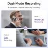AI Voice Recorder, LED Indicator, 58 Languages Smart Voice Recording Device,Triple Noise Cancelation, for Transcription, Translation(A,128GB) view 2